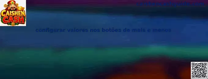 Configurar valores nos botões de mais e menos