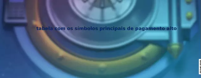 Tabla con símbolos principales de pago alto